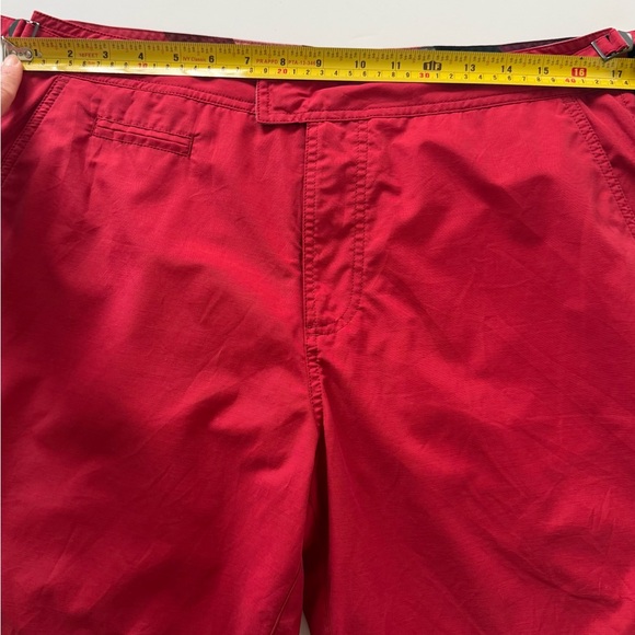 NWT Burberry Brit Red Flat Front Men's Shorts Size M - Picture 3 of 11